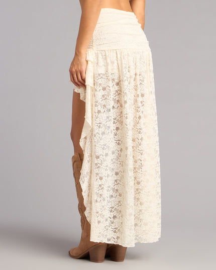 Windsor Boho Nights Lace High-Low Skirt