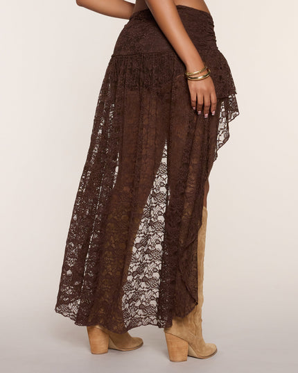 Windsor Boho Nights Lace High-Low Skirt