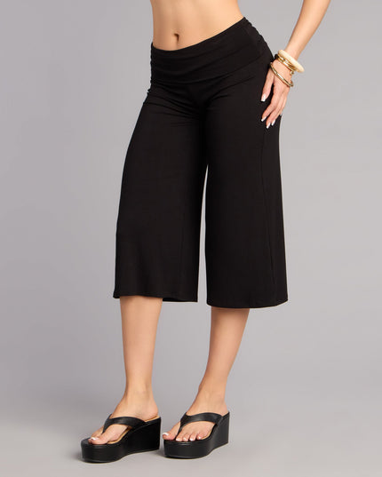 Windsor Effortlessly Cool Mid Rise Knit Gaucho Pants