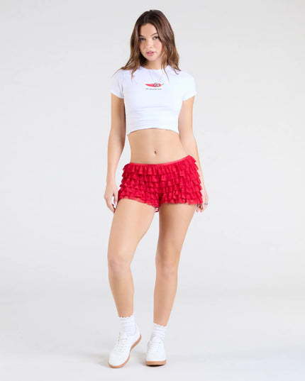 Windsor Chic Fairytale Tiered Lace Hot Shorts