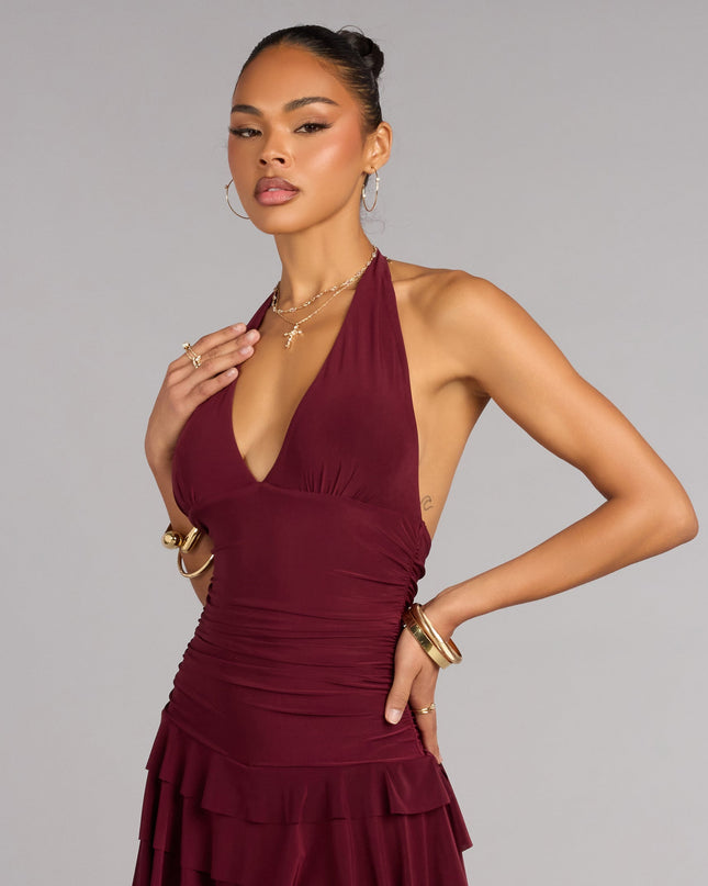 Windsor Sweet Escape Ruffle Halter Romper