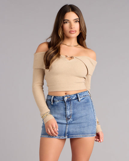Windsor Total Perfection Mid Rise Denim Mini Skort