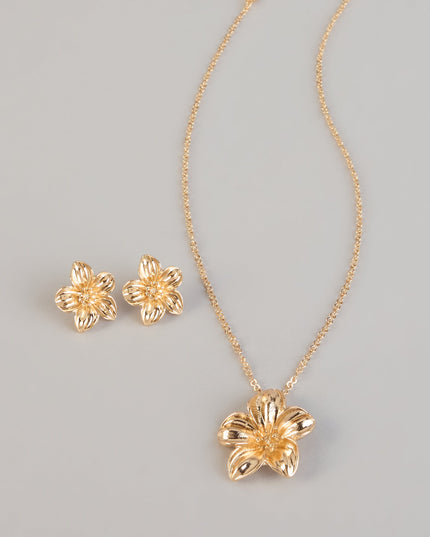 Windsor Bloom Mood Flower Necklace And Earrings Set
