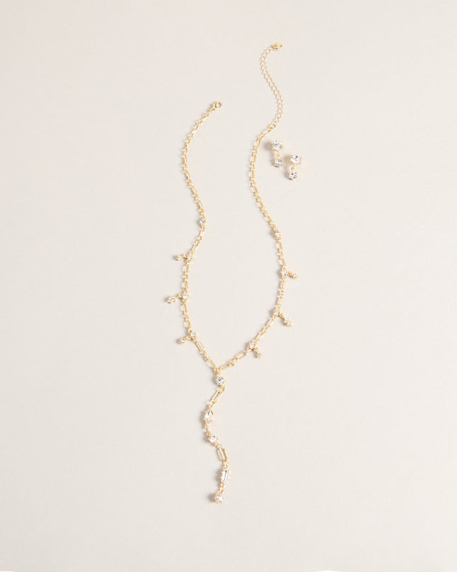 Windsor Refined Rhinestone Necklace And Earrings Set