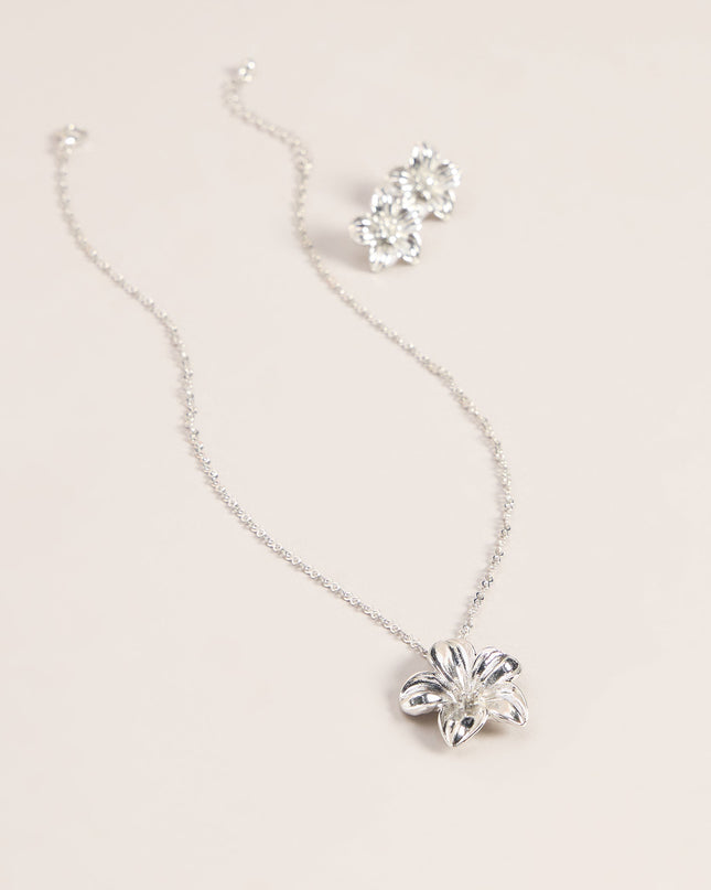 Windsor Bloom Mood Flower Necklace And Earrings Set