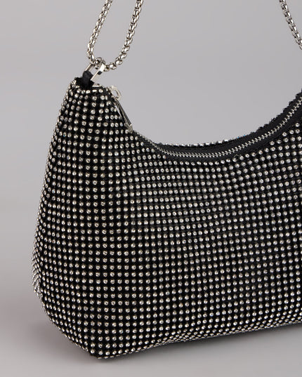 Windsor Glamour Girlie Rhinestone Mesh Shoulder Bag