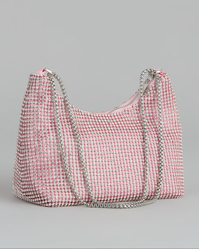 Windsor Glamour Girlie Rhinestone Mesh Shoulder Bag
