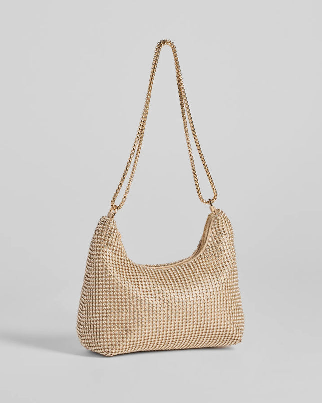 Windsor Glamour Girlie Rhinestone Mesh Shoulder Bag