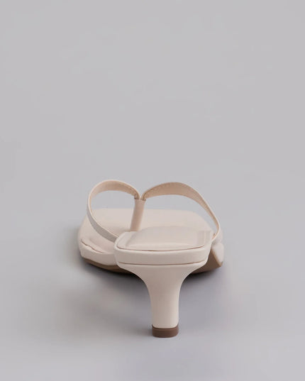 Windsor Feeling Chic Thong Square Toe Kitten Heels