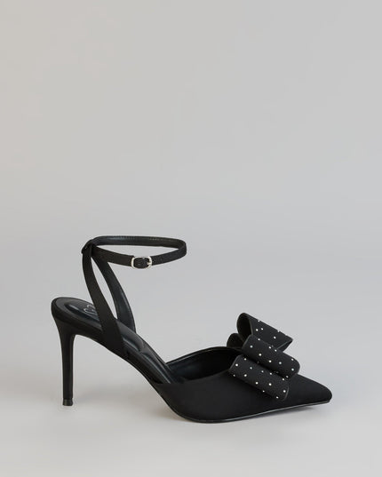 Windsor Glam Agenda Rhinestone Bow Stiletto Pumps
