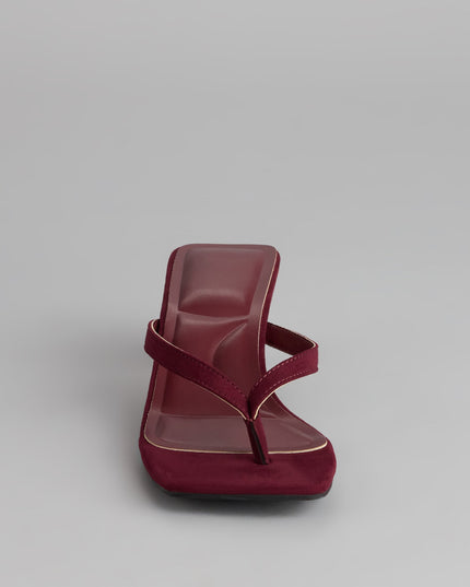Windsor Feeling Chic Thong Square Toe Kitten Heels