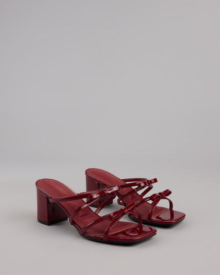 Windsor All Day Cute Bow Strap Block Heel Mules