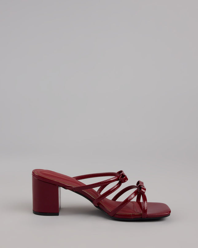 Windsor All Day Cute Bow Strap Block Heel Mules