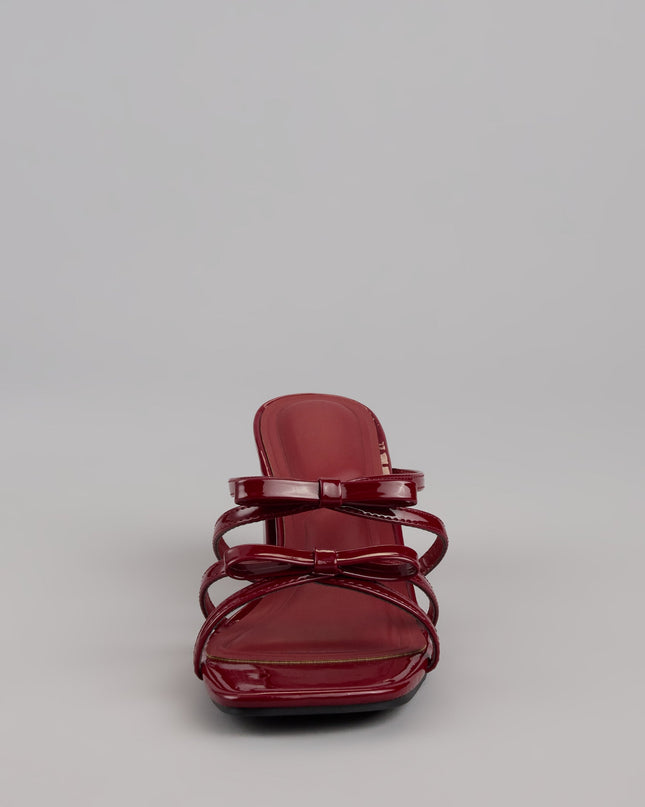 Windsor All Day Cute Bow Strap Block Heel Mules