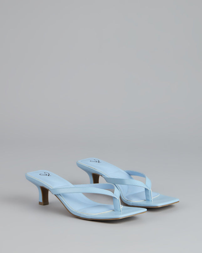 Windsor Feeling Chic Thong Square Toe Kitten Heels