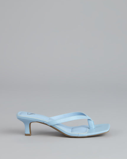 Windsor Feeling Chic Thong Square Toe Kitten Heels