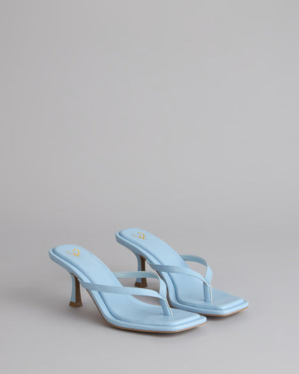Windsor Chic Step Thong Kitten Heel Sandals