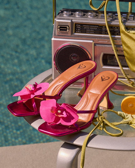 Windsor Poolside Playlist Tropical Flower Stiletto Heels