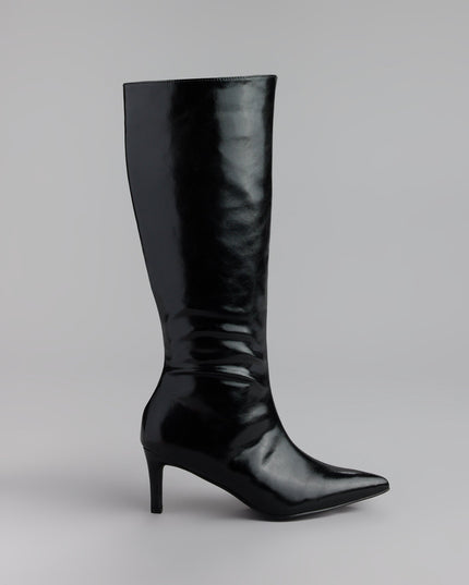 Windsor Sleek Stance Faux Leather Stiletto Boots