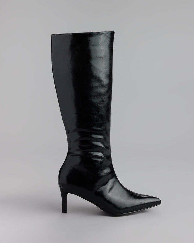 Windsor Sleek Stance Faux Leather Stiletto Boots