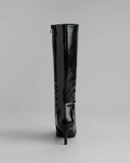 Windsor Sleek Stance Faux Leather Stiletto Boots