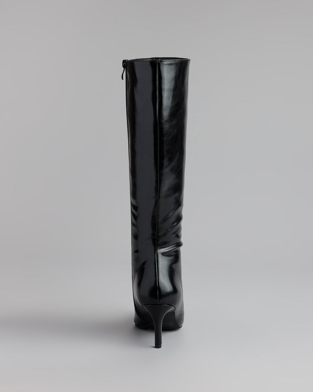 Windsor Sleek Stance Faux Leather Stiletto Boots