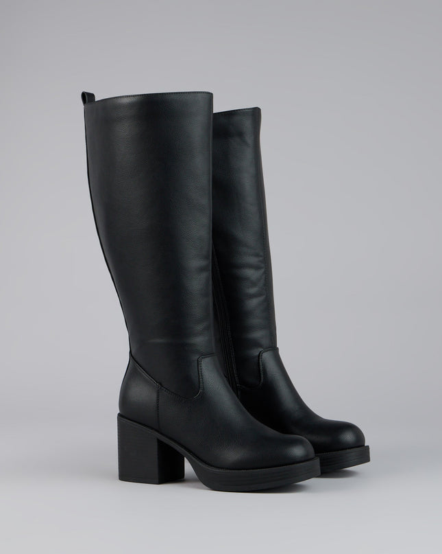 Windsor Steppin Up Block Heel Knee High Boots