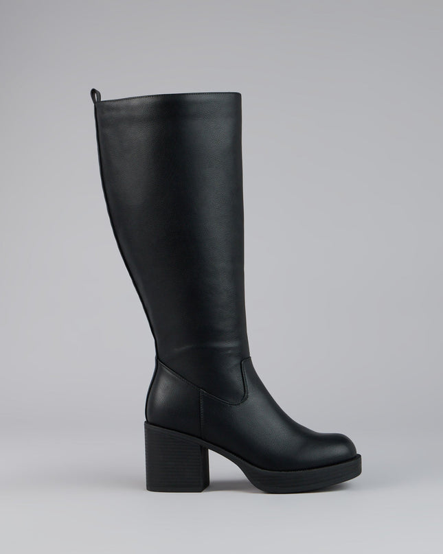 Windsor Steppin Up Block Heel Knee High Boots