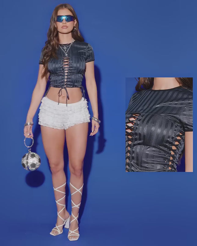 Windsor Chic Fairytale Tiered Lace Hot Shorts