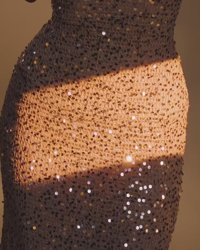 Windsor Jenny Sequin Knit Mermaid Formal Dress